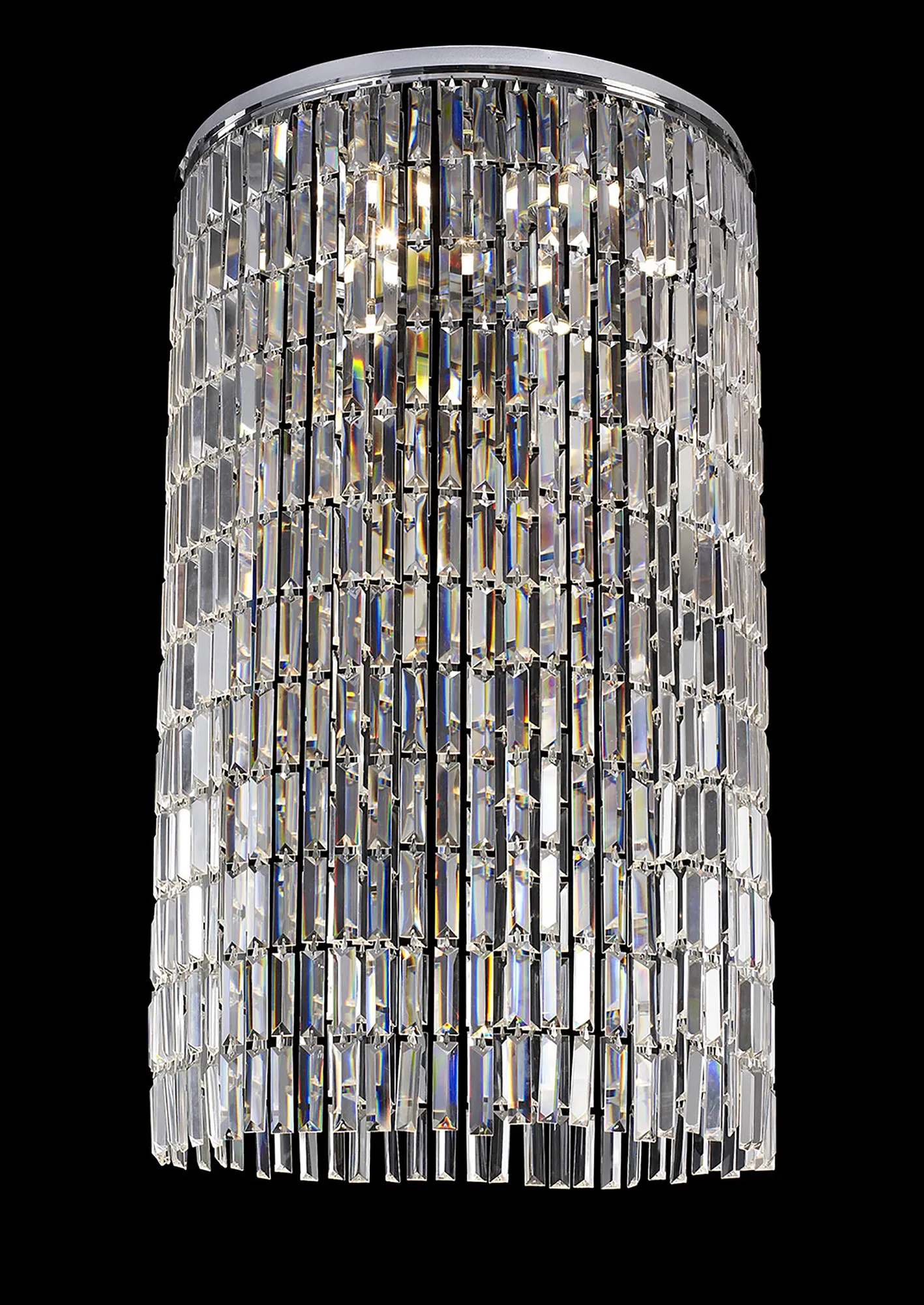 Torre Crystal Ceiling Lights Diyas Ringed & Square Crystal Fittings